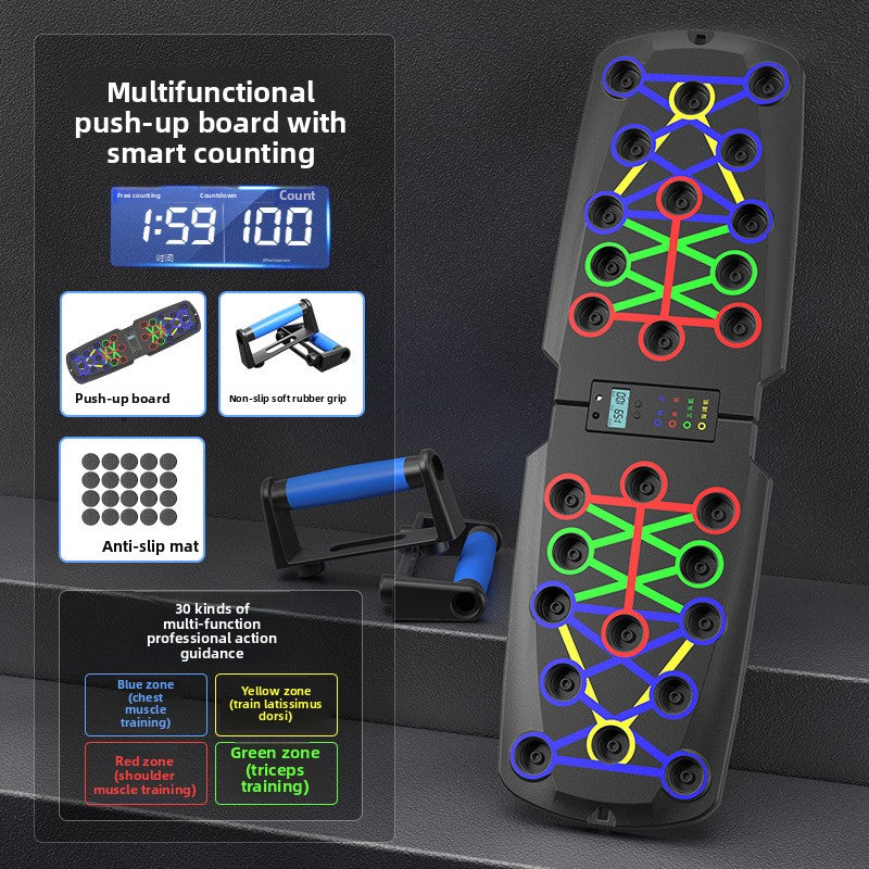 Multifunctional Push-Up Training Board System for Full Upper Body Workouts